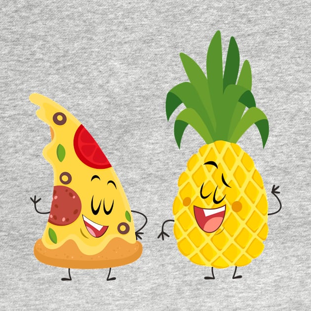 best friends pizza & pineapple by creativeballoon